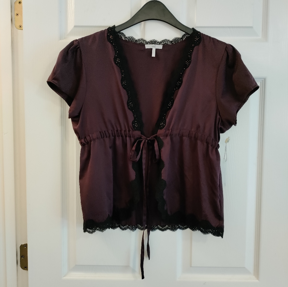 METRO 7 NWOT Misses size L cap sleeve dressy cardigan